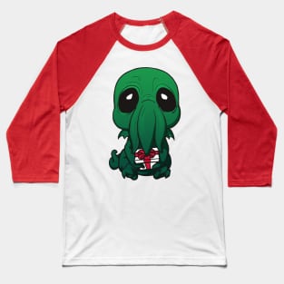 Christmas Cthulhu Baseball T-Shirt